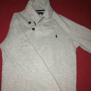 Grey Polo Cotton Blend Pull over